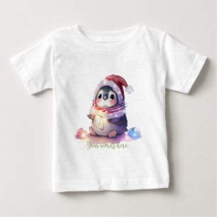 Create Your Own Baby Penguin Bird Santa T-Shirt