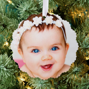 Create Your Own Baby Photo Tree Decoration Card