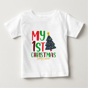 Create Your Own Baby's First Christmas Baby T-Shirt