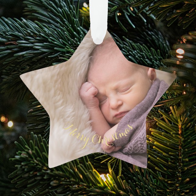 Create Your Own Baby's First Star Photo Christmas Ornament (Create Your Own Baby's First Star Photo Christmas Ornament)