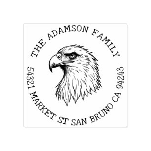 Create Your Own Bald Eagle Name Return Address Rubber Stamp
