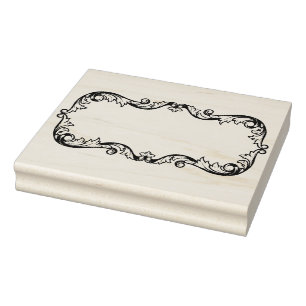 Create Your Own Baroque Floral Leafy Frame Rubber Stamp