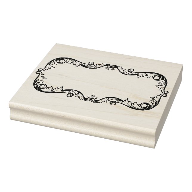 Create Your Own Baroque Floral Leafy Frame Rubber Stamp (Stamp)
