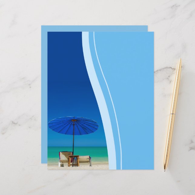 Create Your Own Beach Theme Blue (Front/Back In Situ)
