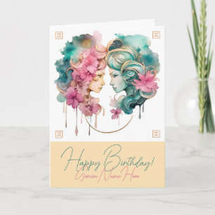 Create Your Own Beautiful Gemini Zodiac Holiday Card