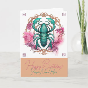 Create Your Own Beautiful Scorpio Zodiac Holiday Card
