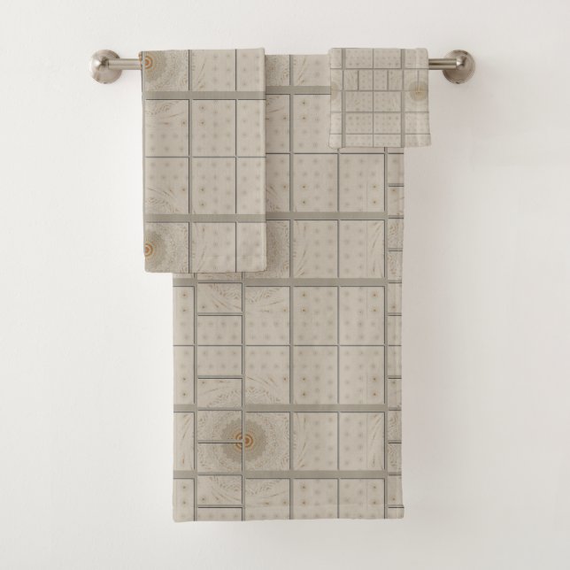Create Your Own Beautiful Smart Posh Square Design Bath Towel Set (Insitu)