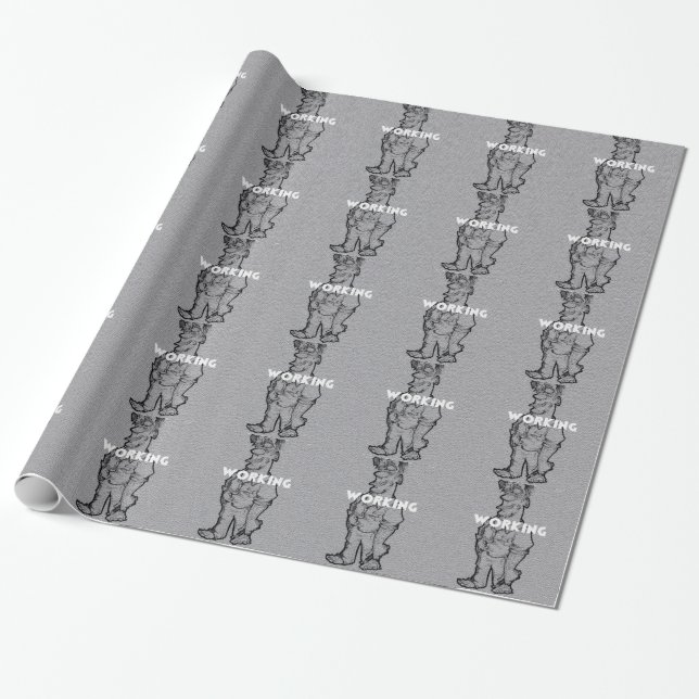 Create Your Own Beautiful Working Overtime Wrapping Paper (Unrolled)