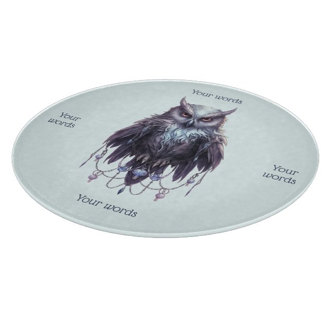 Create Your Own Bejeweled Owl  Cutting Board (Corner)