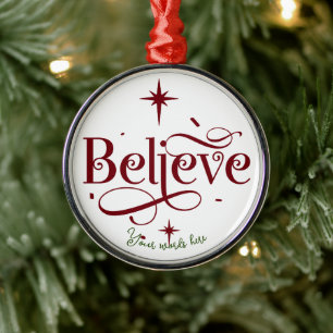 Create Your Own Believe Christmas Metal Tree Decoration