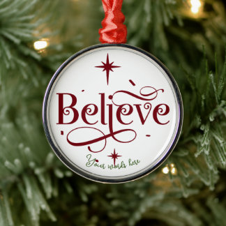 Create Your Own Believe Christmas Metal Tree Decoration
