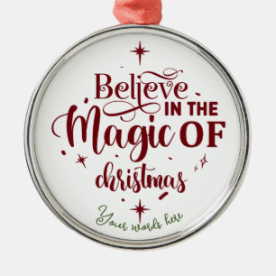 Create Your Own Believe in the Magic of Christmas Metal Tree Decoration
