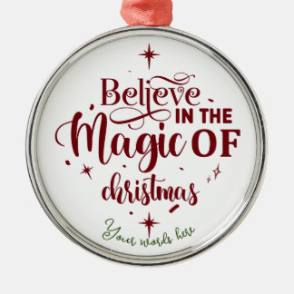 Create Your Own Believe in the Magic of Christmas Metal Tree Decoration