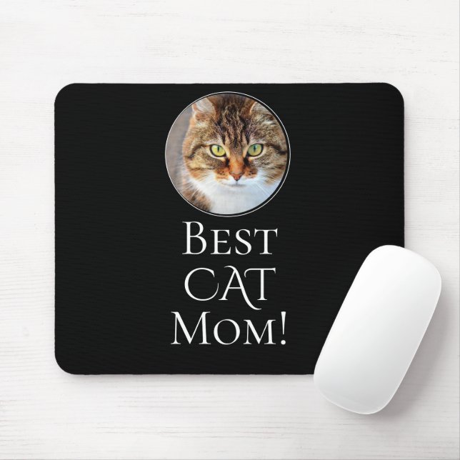 Create Your Own Best Cat Mum Personalised Photo  Mouse Pad (With Mouse)