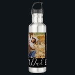 Create Your Own Best Dad Ever 2 Photo Collage 710 Ml Water Bottle<br><div class="desc">Personalise this modern and trendy photo collage water bottle for the perfect father's day gift with the bold typography print-BEST DAD EVER.</div>
