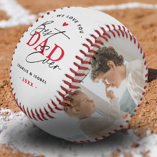 Create Your Own 'Best Dad Ever' 2 Photo Keepsake Baseball