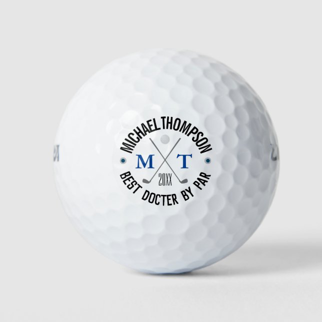 Create Your Own Best Doctor Monogram Golf Balls (Front)
