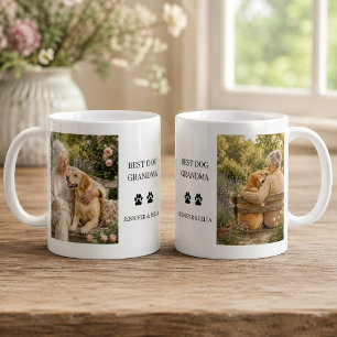 Create your own Best dog grandma monogrammed photo Coffee Mug