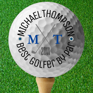 Create Your Own Best Golfer Monogram Father's Day Golf Balls