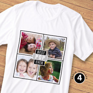 Create Your Own Best Pop Ever 4 Photo Collage  T-Shirt