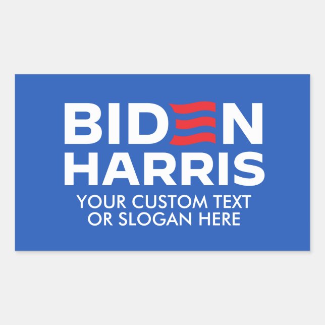 Create Your Own Biden Harris 2024 Rectangular Sticker (Front)