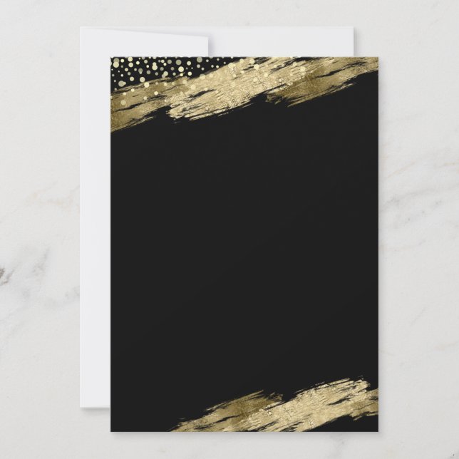 Create Your Own Birthday Party Gold Black  Invitation (Front)