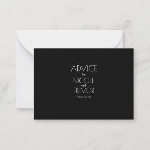 Create Your Own - Black Advice Card