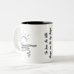 Create Your Own Black and White Minimalist Two-Tone Coffee Mug