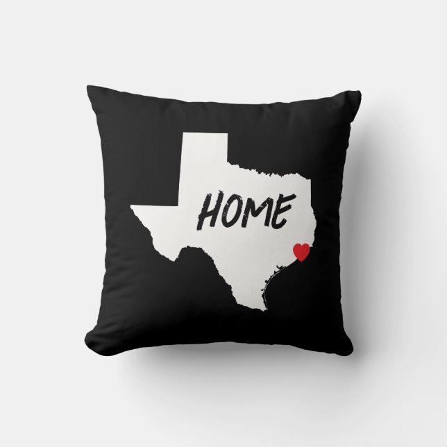 Create Your Own Black and White Texas Cushion (Front)
