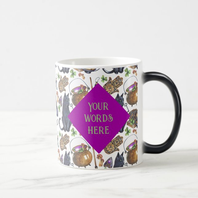Create Your Own Black Cat Tarot Magic Magic Mug (Right)
