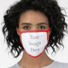 Create Your Own Black Cotton Poly Blend Facemask