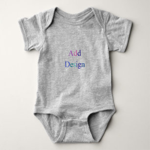 Create Your Own Black Custom Design Baby Bodysuit
