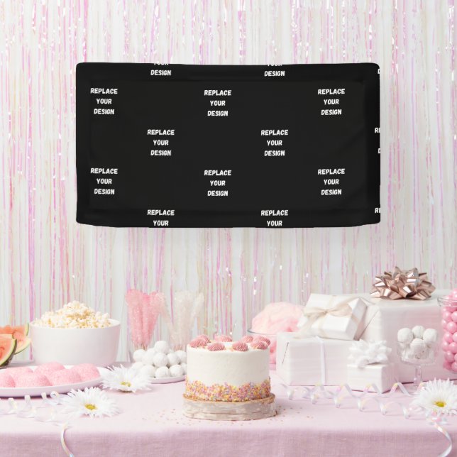  Create Your Own Black Custom Design Banner (Party)