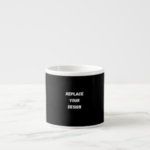 Create Your Own Black Custom Design Espresso Cup