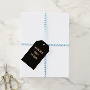 Create Your Own Black Custom Design Gift Tags