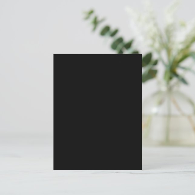 Create Your Own Black Custom Design Holiday Card (Standing Front)