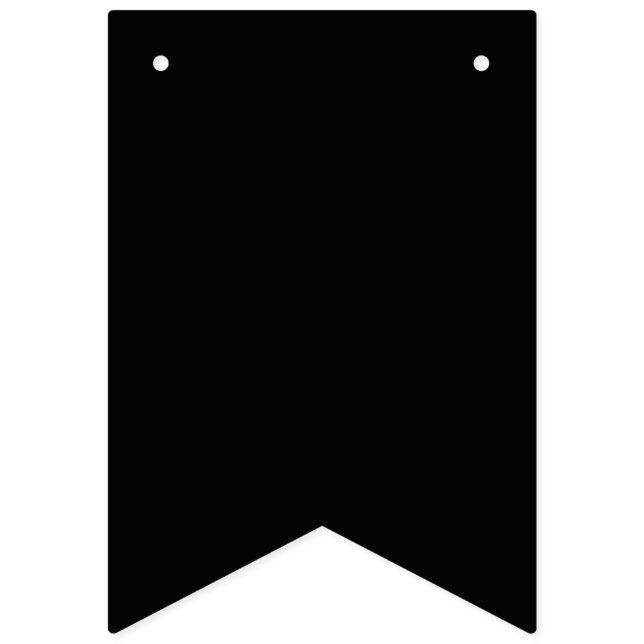 Create Your Own Black Custom Design Holiday Card Bunting (Second Flag)