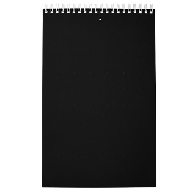 Create Your Own Black Custom Design Holiday Card Calendar (Cover)