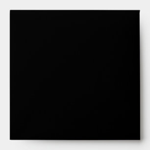 Create Your Own Black Custom Design Holiday Card Envelope