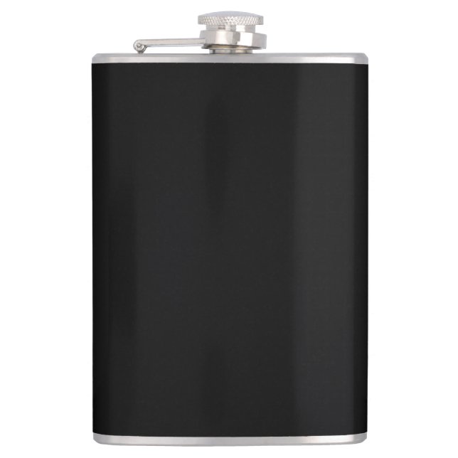 Create Your Own Black Custom Design Holiday Card Hip Flask (Front)