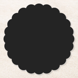 Create Your Own Black Custom Design Holiday Card Paper Coaster
