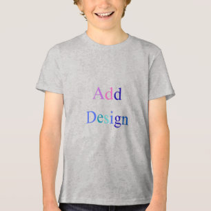 Create Your Own Black Custom Design Tri-Blend Shirt