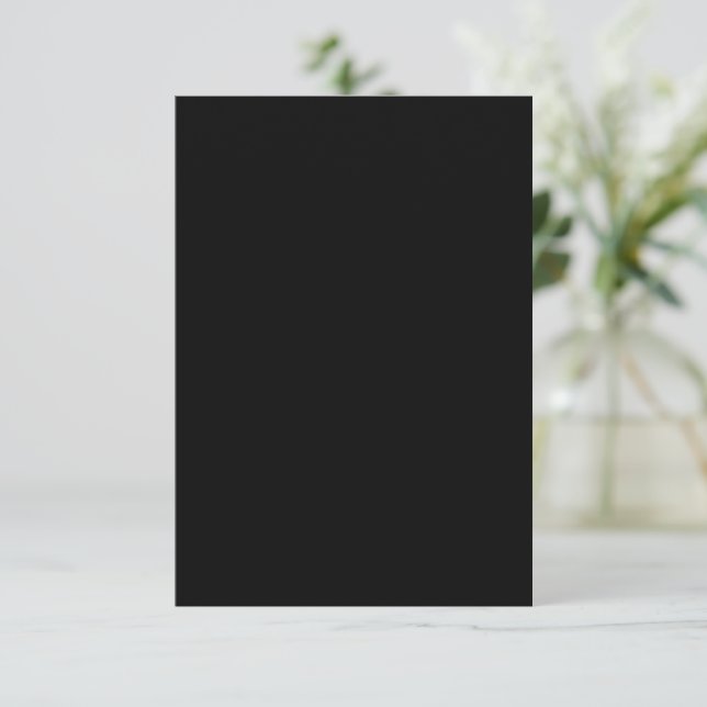 Create Your Own Black Custom Flat Greeting Card (Standing Front)