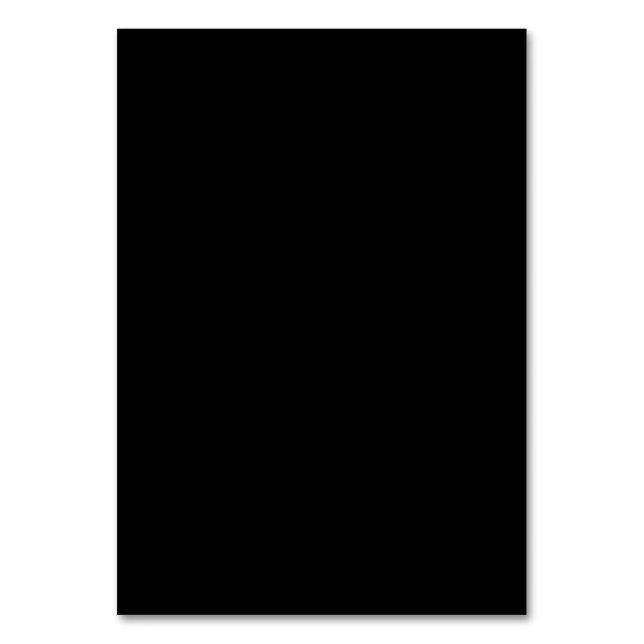 Create Your Own Black Custom Table Card (Front)