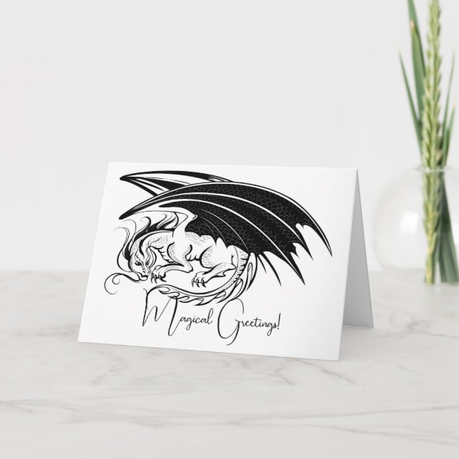 Create Your Own Black Dragon Card (Front)