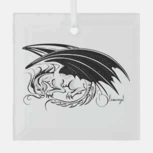 Create Your Own Black Dragon Glass Tree Decoration