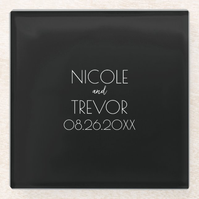Create Your Own - Black Glass Coaster (Front)