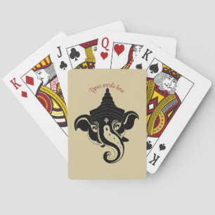 Create Your Own Black & Gold Ganesh Playing Cards