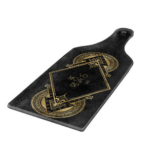 Create Your Own Black & Gold Ornate Tribal Cutting Board
