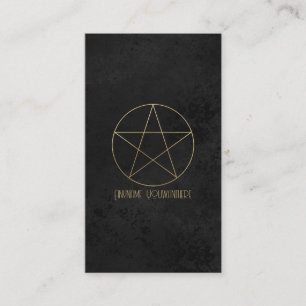 Create Your Own Black & Gold Pentacle Business Card